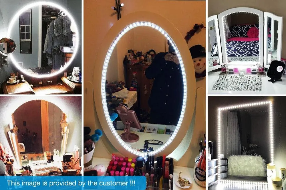 1 Set 300 LEDs Makeup Mirror Vanity Mirror Light with Dimmer Power Supply For Dressing Table With Manual Makeup Mirror Lights