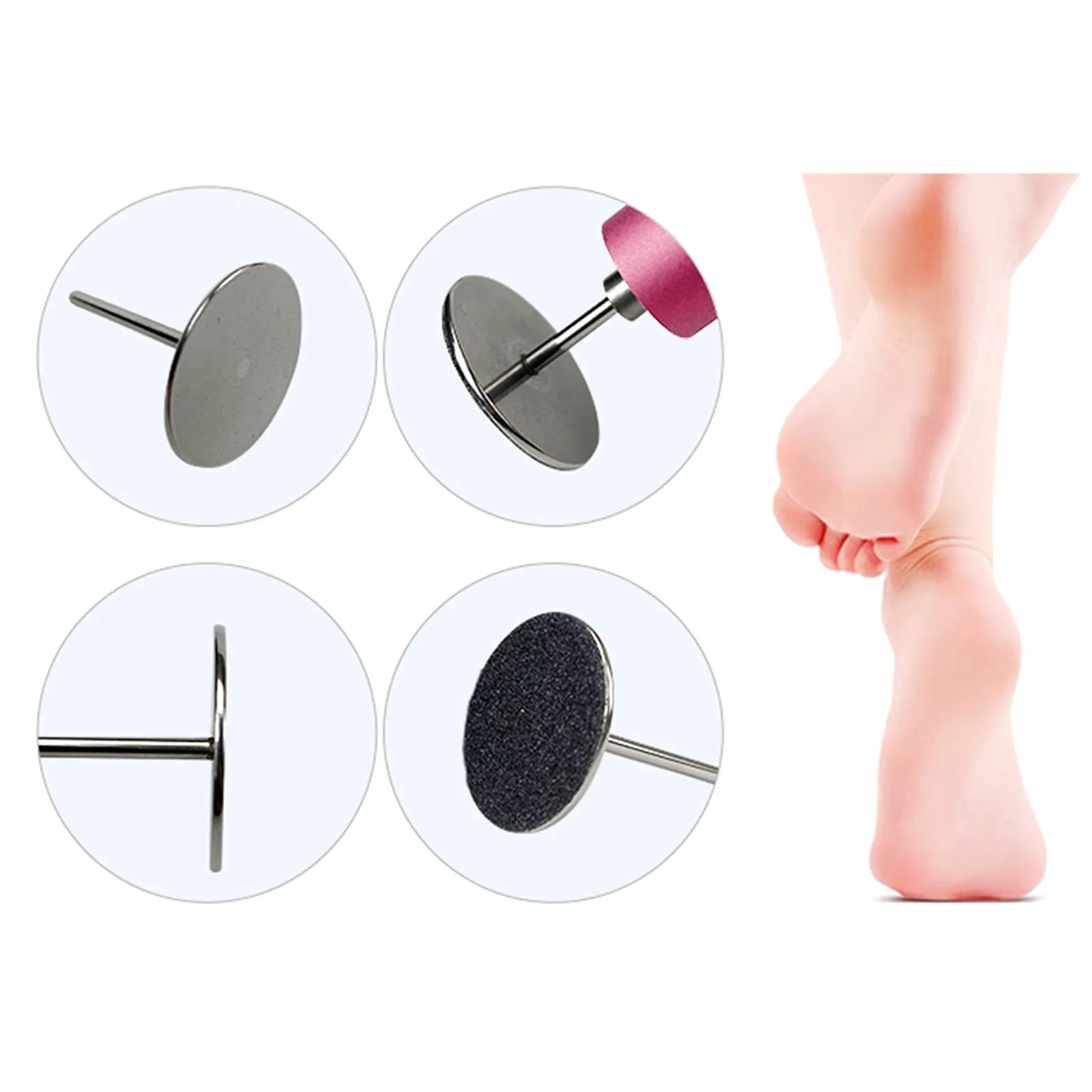 100pcs Replaceable Sanding Paper with Disk 25mm Pedicure Sandpaper Nail Drill Bit Accessories Salon Foot Calluse Tool (HJ-NF037-120#) Hj-nf037-120#