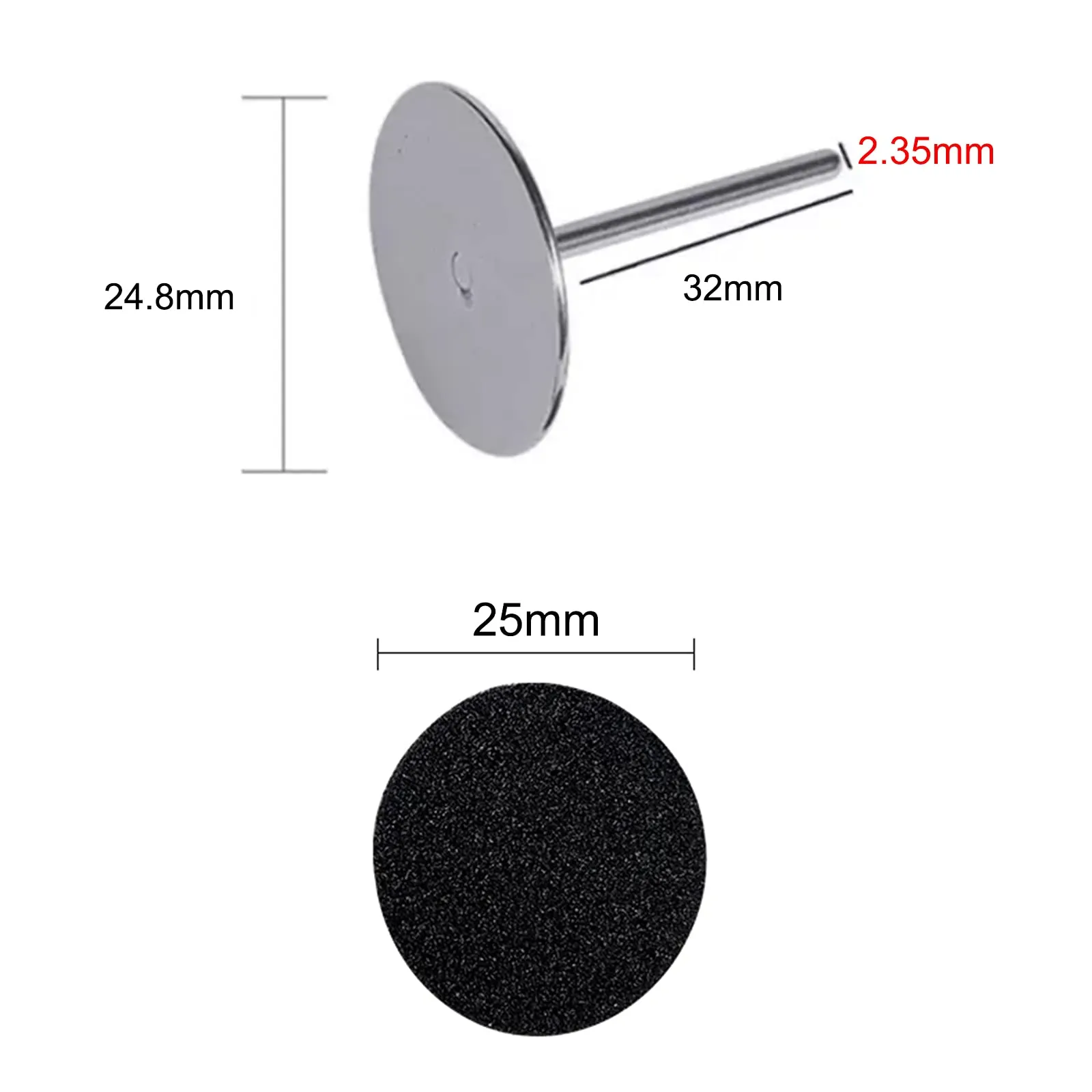 100pcs Replaceable Sanding Paper with Disk 25mm Pedicure Sandpaper Nail Drill Bit Accessories Salon Foot Calluse Tool (HJ-NF037-120#) Hj-nf037-120#