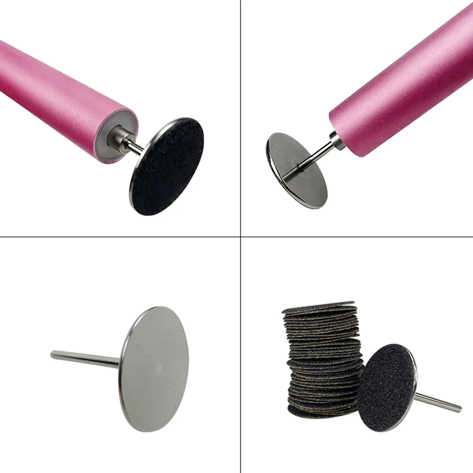 100pcs Replaceable Sanding Paper with Disk 25mm Pedicure Sandpaper Nail Drill Bit Accessories Salon Foot Calluse Tool (HJ-NF037-120#) Hj-nf037-120#