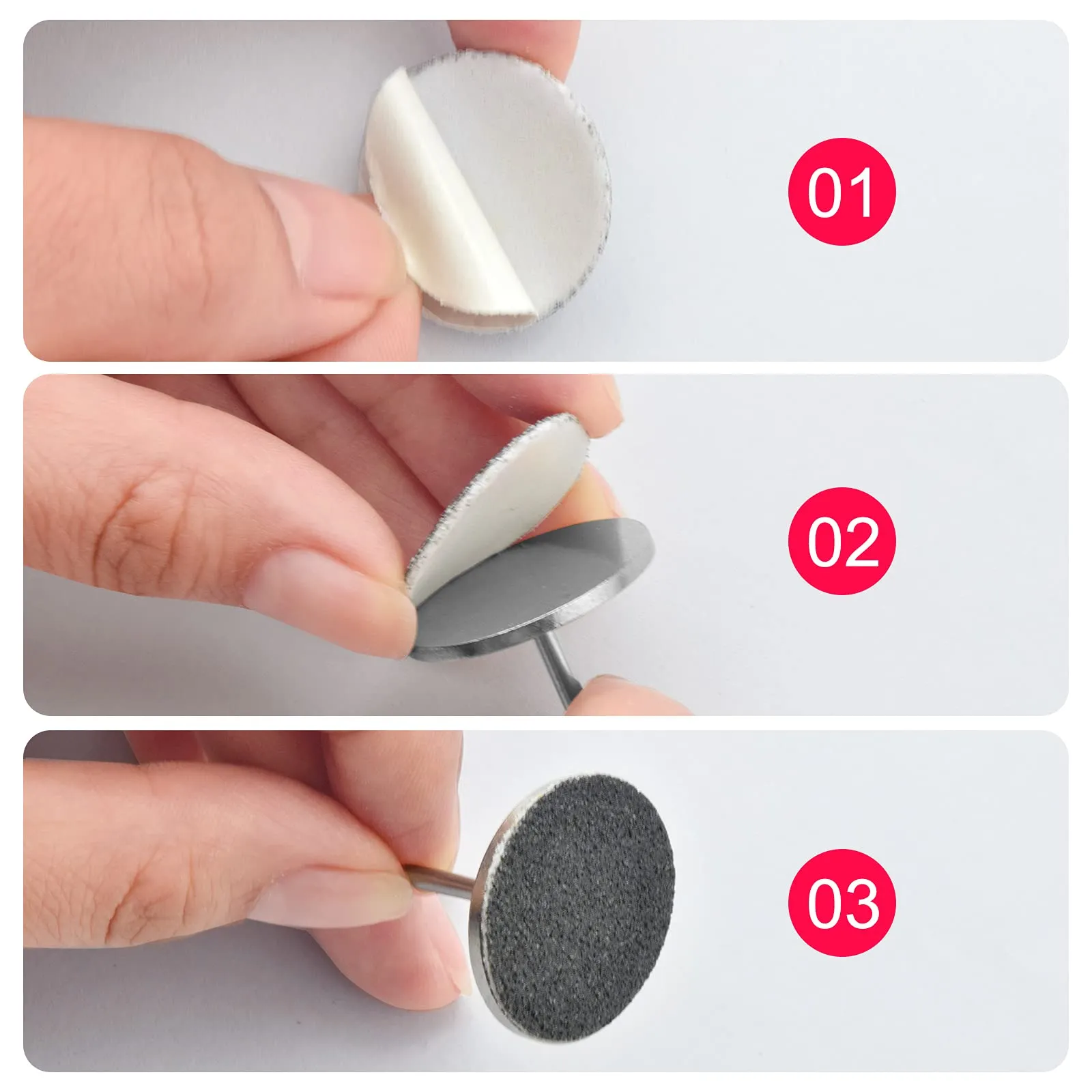 100pcs Replaceable Sanding Paper with Disk 25mm Pedicure Sandpaper Nail Drill Bit Accessories Salon Foot Calluse Tool (HJ-NF037-80#) Hj-nf037-80#