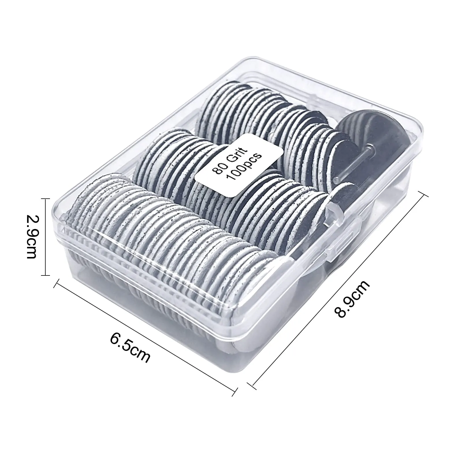 100pcs Replaceable Sanding Paper with Disk 25mm Pedicure Sandpaper Nail Drill Bit Accessories Salon Foot Calluse Tool (HJ-NF037-80#) Hj-nf037-80#