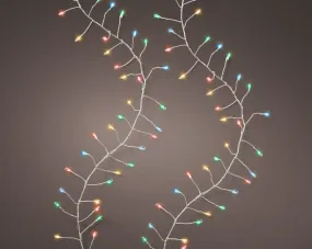 20 FT Compact 480 Micro LED Multicolor Silver Wire 8 Function Twinkle