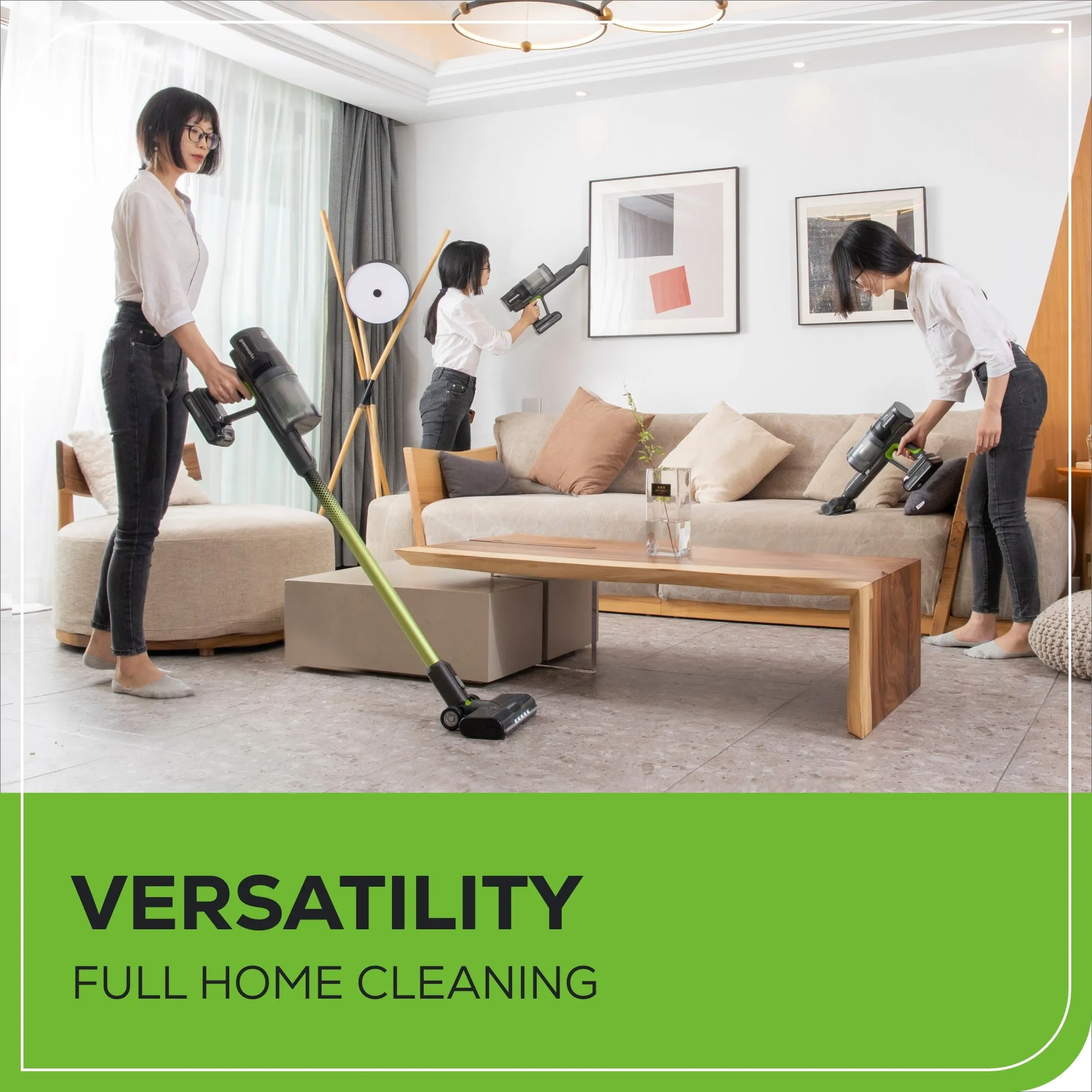 24V Cordless Battery Green Stick Vacuum w/ 4.0Ah USB-C Battery & Charger