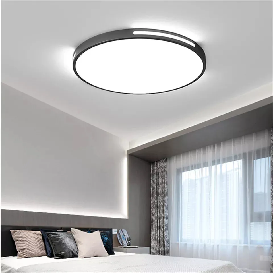 27W Modern Ceiling Light LED, 40cm Black LED Dimmable Ceiling Lights Fixtures with Switch Control, Square Flush Mount Ceiling Lamp for Living Room