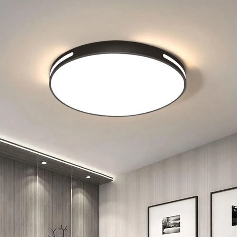 27W Modern Ceiling Light LED, 40cm Black LED Dimmable Ceiling Lights Fixtures with Switch Control, Square Flush Mount Ceiling Lamp for Living Room