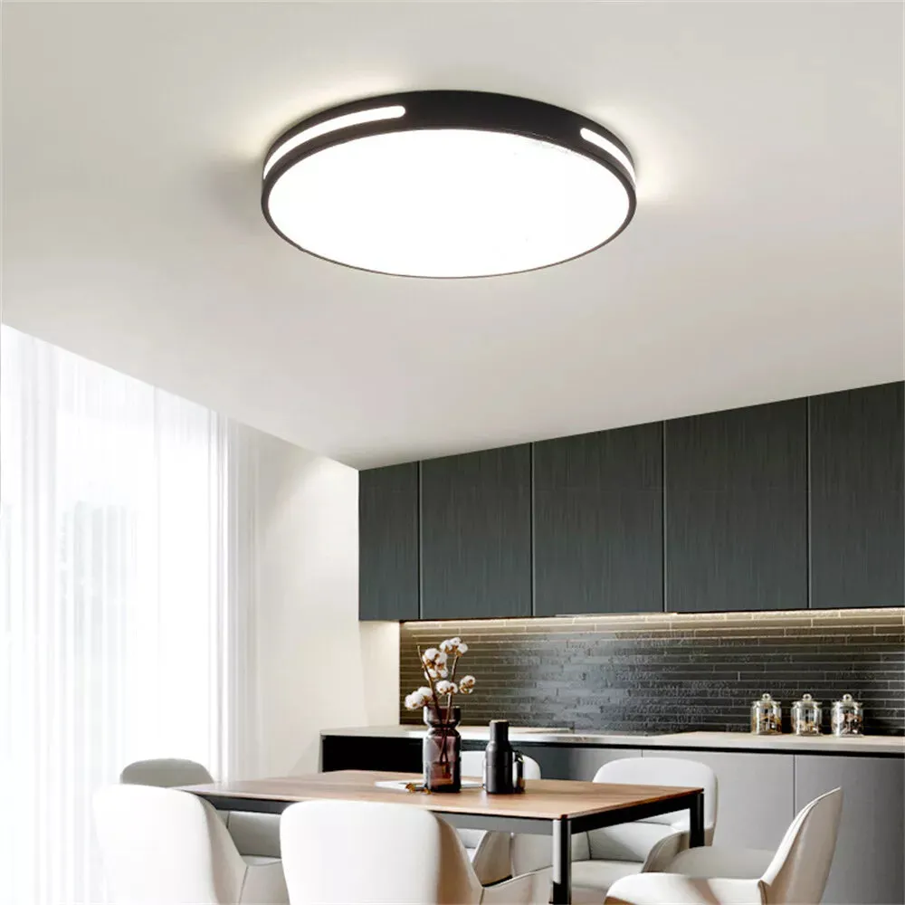 27W Modern Ceiling Light LED, 40cm Black LED Dimmable Ceiling Lights Fixtures with Switch Control, Square Flush Mount Ceiling Lamp for Living Room
