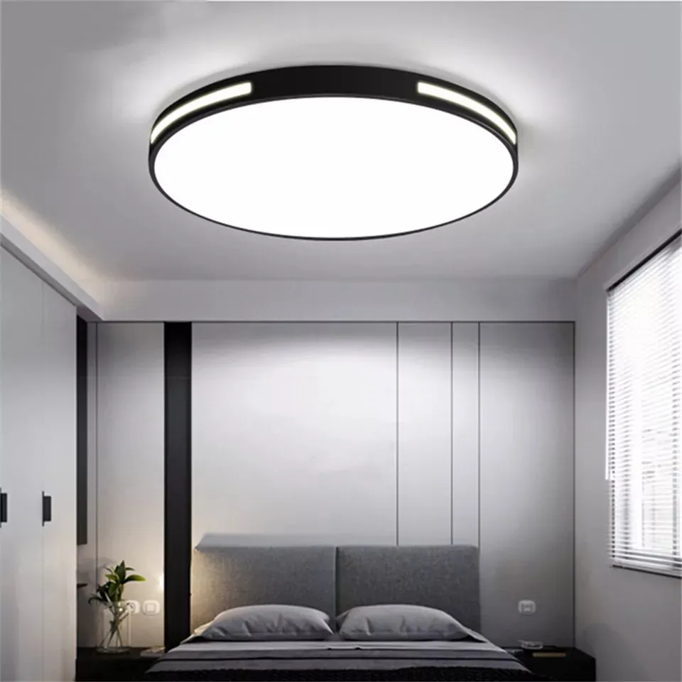 27W Modern Ceiling Light LED, 40cm Black LED Dimmable Ceiling Lights Fixtures with Switch Control, Square Flush Mount Ceiling Lamp for Living Room
