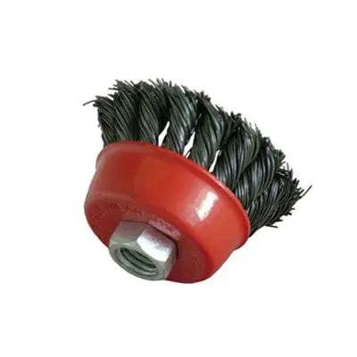 3 Pack Twist Knot Semi Flat Wire Wheel Cup Brush Set Kit - For Angle Grinder