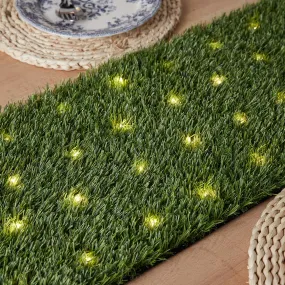 48 LED Illuminated Faux Grass Table Runner