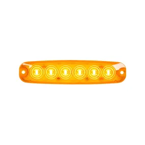 5-1/8" ULTRA THIN AMBER/AMBER 6 LED LIGHT, HIGH/LOW, 3 WIRES