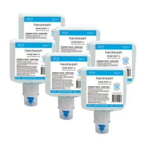 6 x Zexa Foam Hand Wash Refill Cartridge 1L