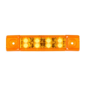6"L RECT. PEARL AMBER/AMBER 8 LED LIGHT, HIGH/LOW 3 WIRES