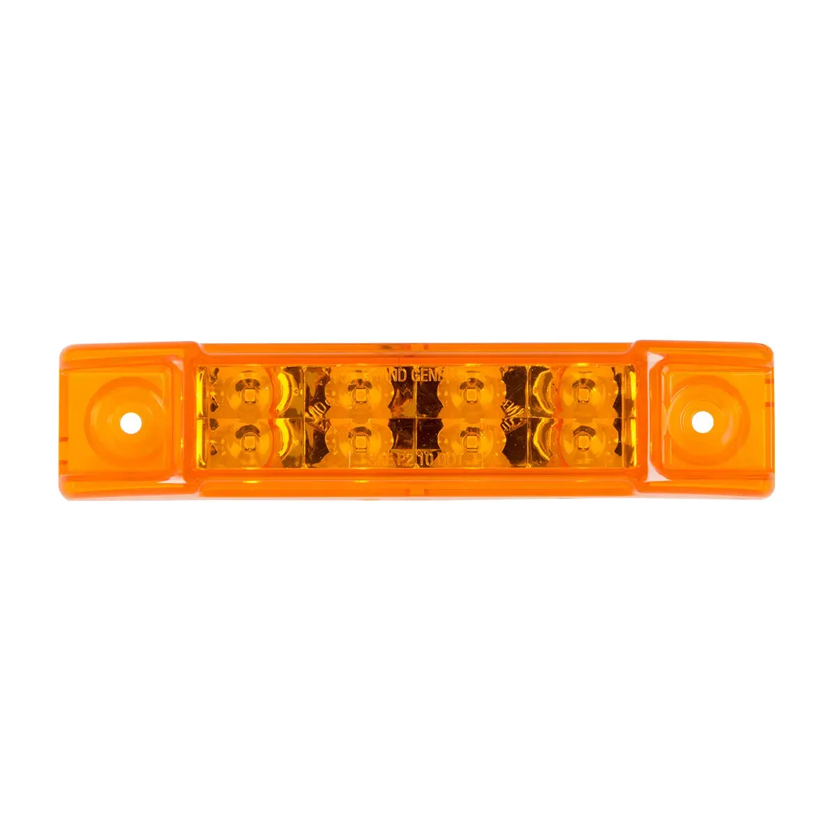 6"L RECT. PEARL AMBER/AMBER 8 LED LIGHT, HIGH/LOW 3 WIRES
