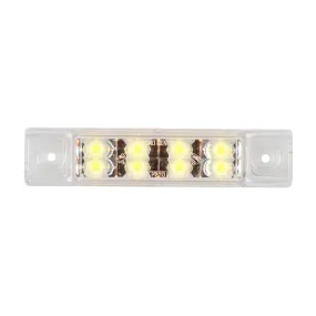 6"L RECT. PEARL AMBER/CLEAR 8 LED LIGHT, HIGH/LOW 3 WIRES