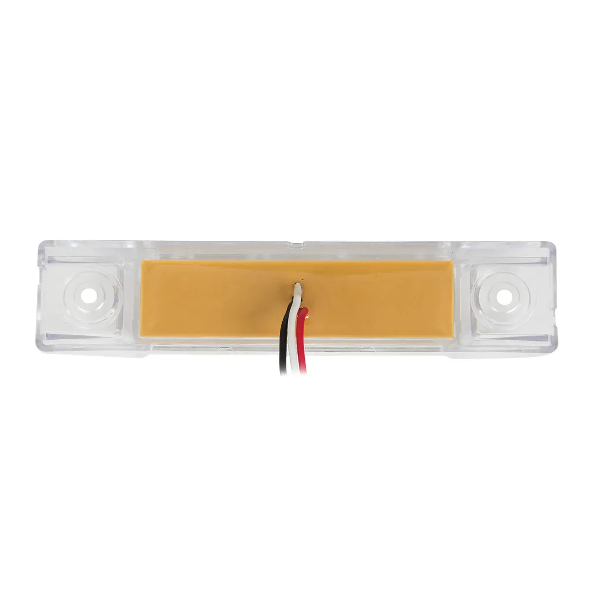 6"L RECT. PEARL AMBER/CLEAR 8 LED LIGHT, HIGH/LOW 3 WIRES