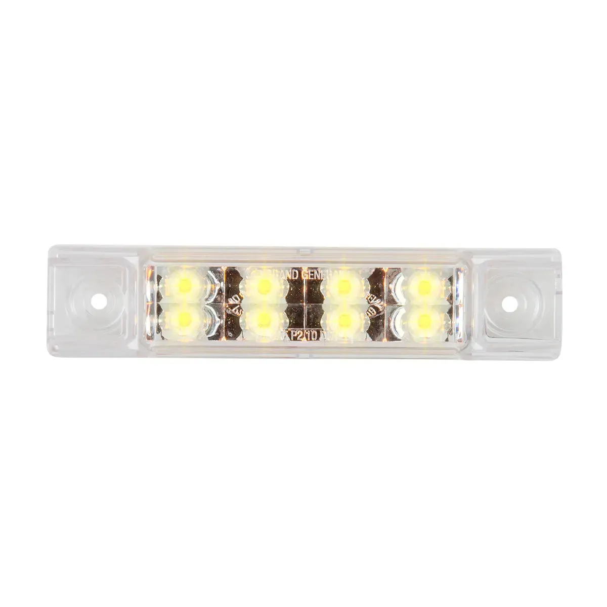 6"L RECT. PEARL AMBER/CLEAR 8 LED LIGHT, HIGH/LOW 3 WIRES
