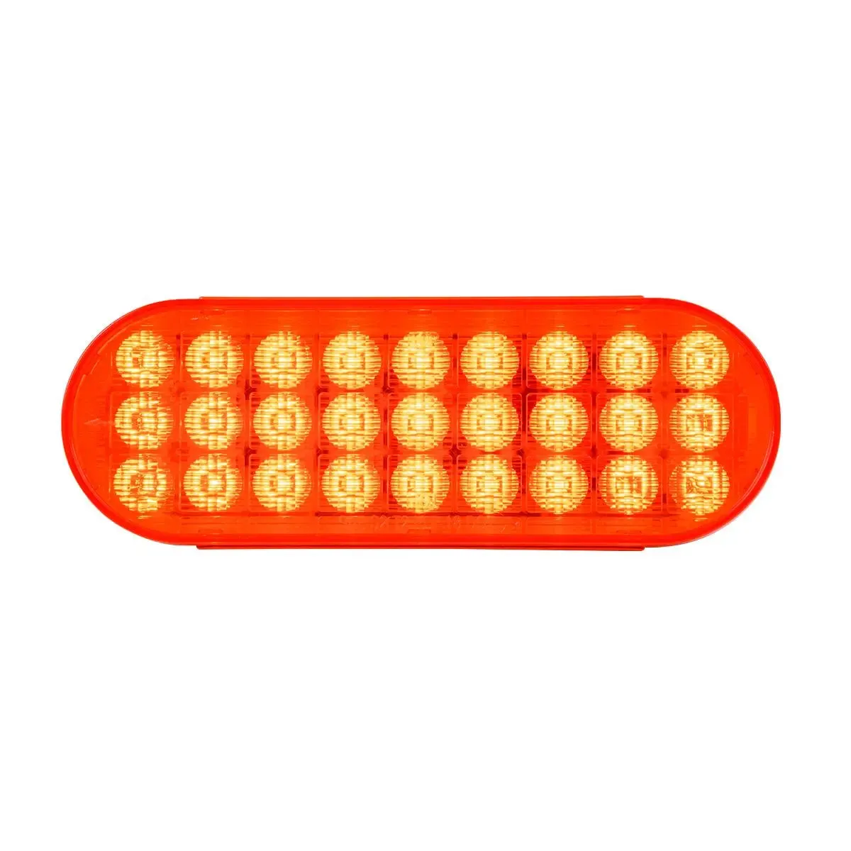 74862 OVAL SMART DYNAMIC RED/RED 27 LED SEQUENTIAL SEALED LIGHT