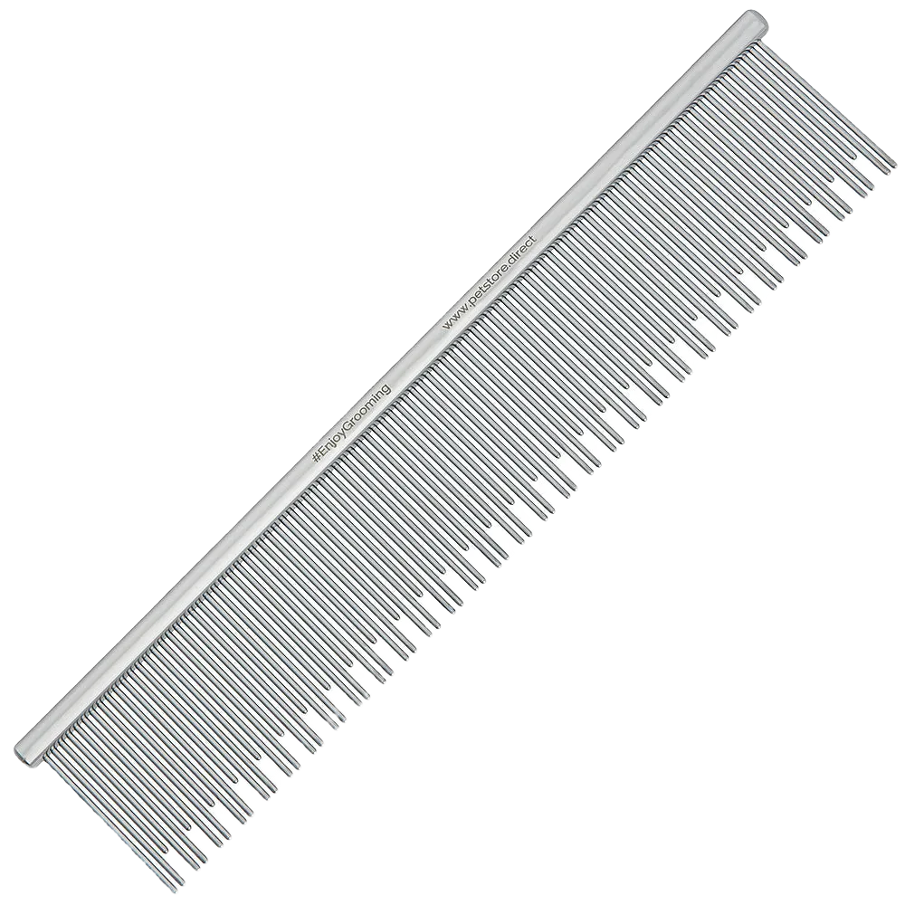 7" Medium Deshed Round Back Comb by PetStore.Direct