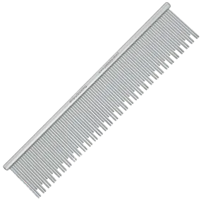 7" Medium Deshed Round Back Comb by PetStore.Direct