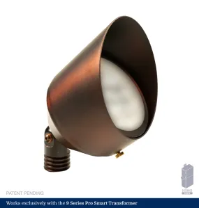 9 Series Pro Full Color 4-Inch Bourbon Brass LED Up Lights | Wall Wash