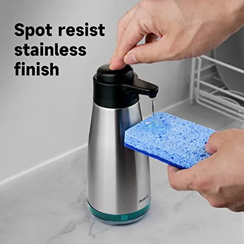 AIKE 15fl.oz Liquid Soap Dispenser for Dish and Hand Soap Matte Black