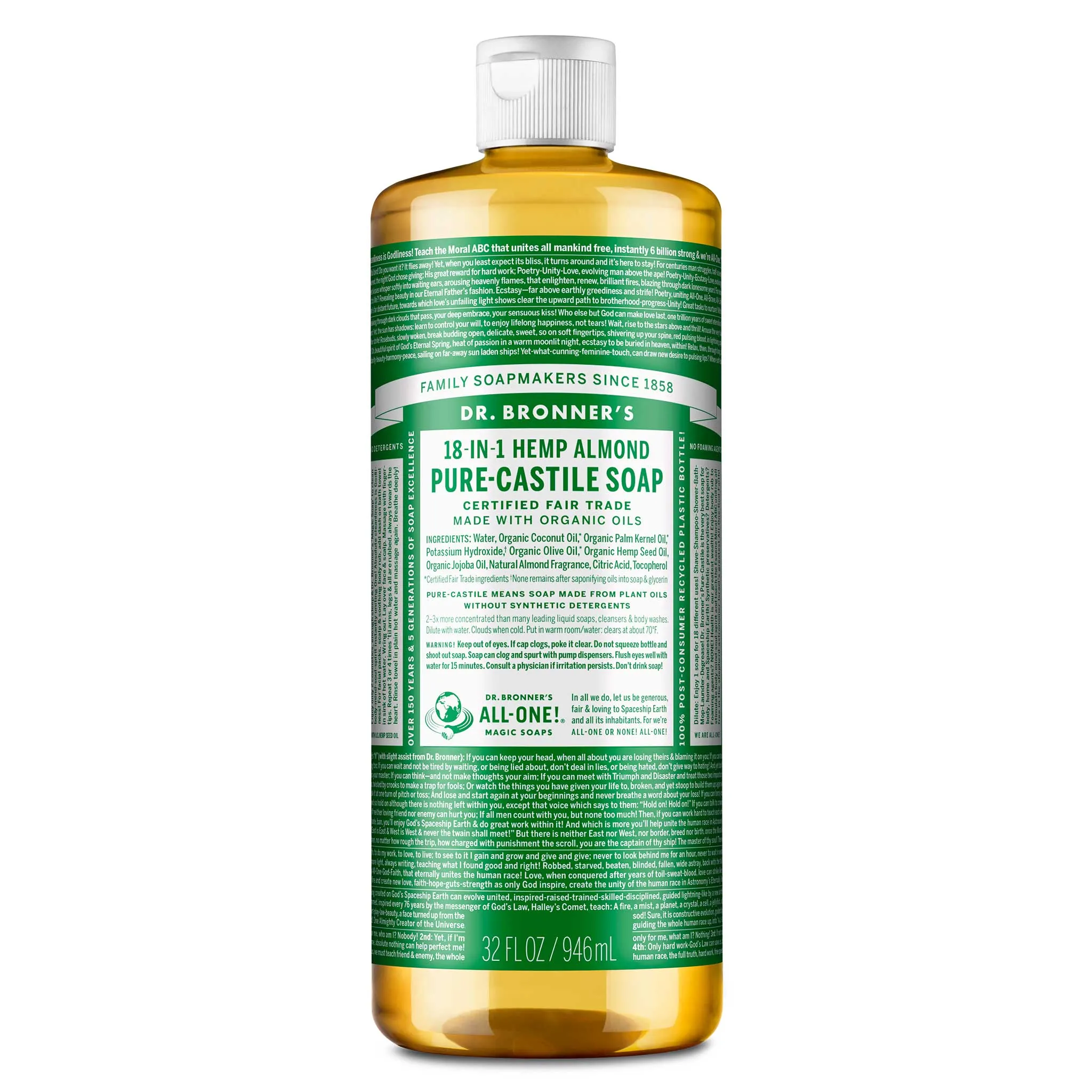 Almond - Pure-Castile Liquid Soap