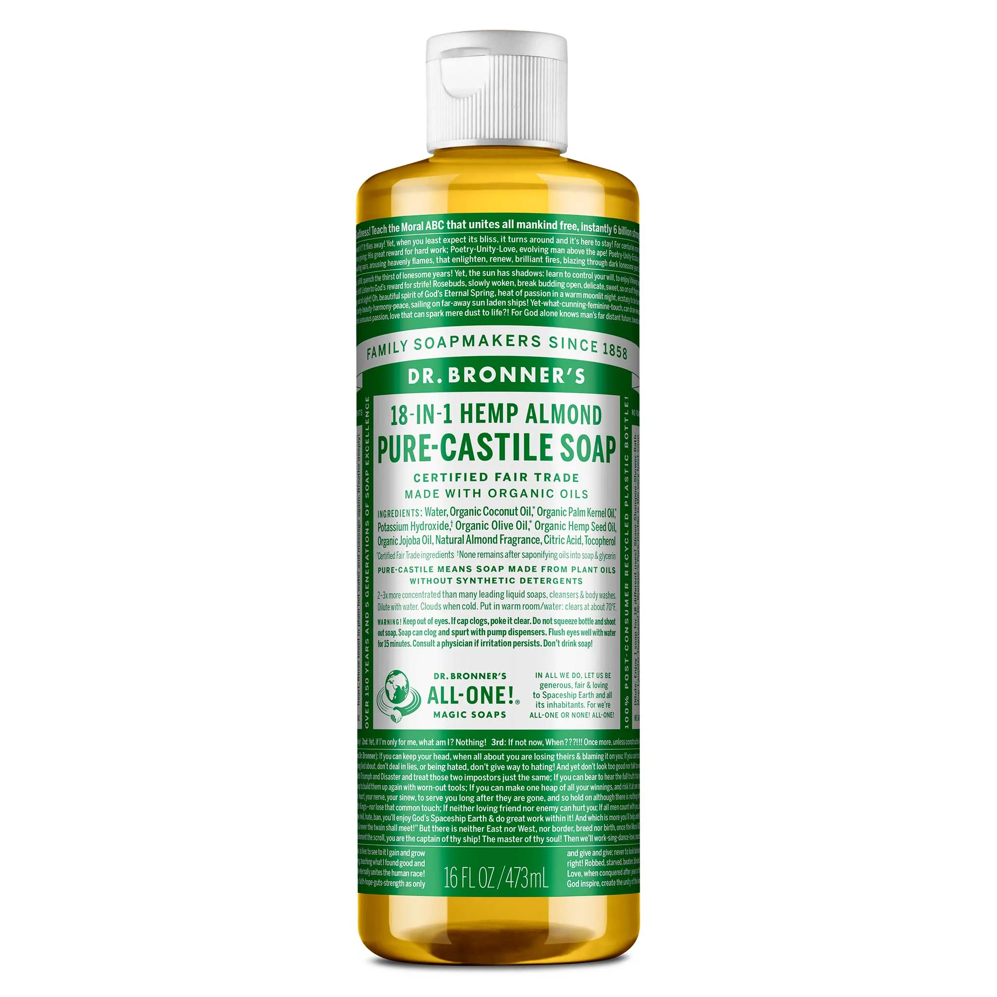 Almond - Pure-Castile Liquid Soap