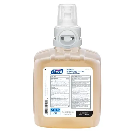 Antimicrobial Soap Purell® Healthy Soap® Foaming 1,200 mL Dispenser Refill Bottle Unscented - GOJO  Mfr# 7881-02