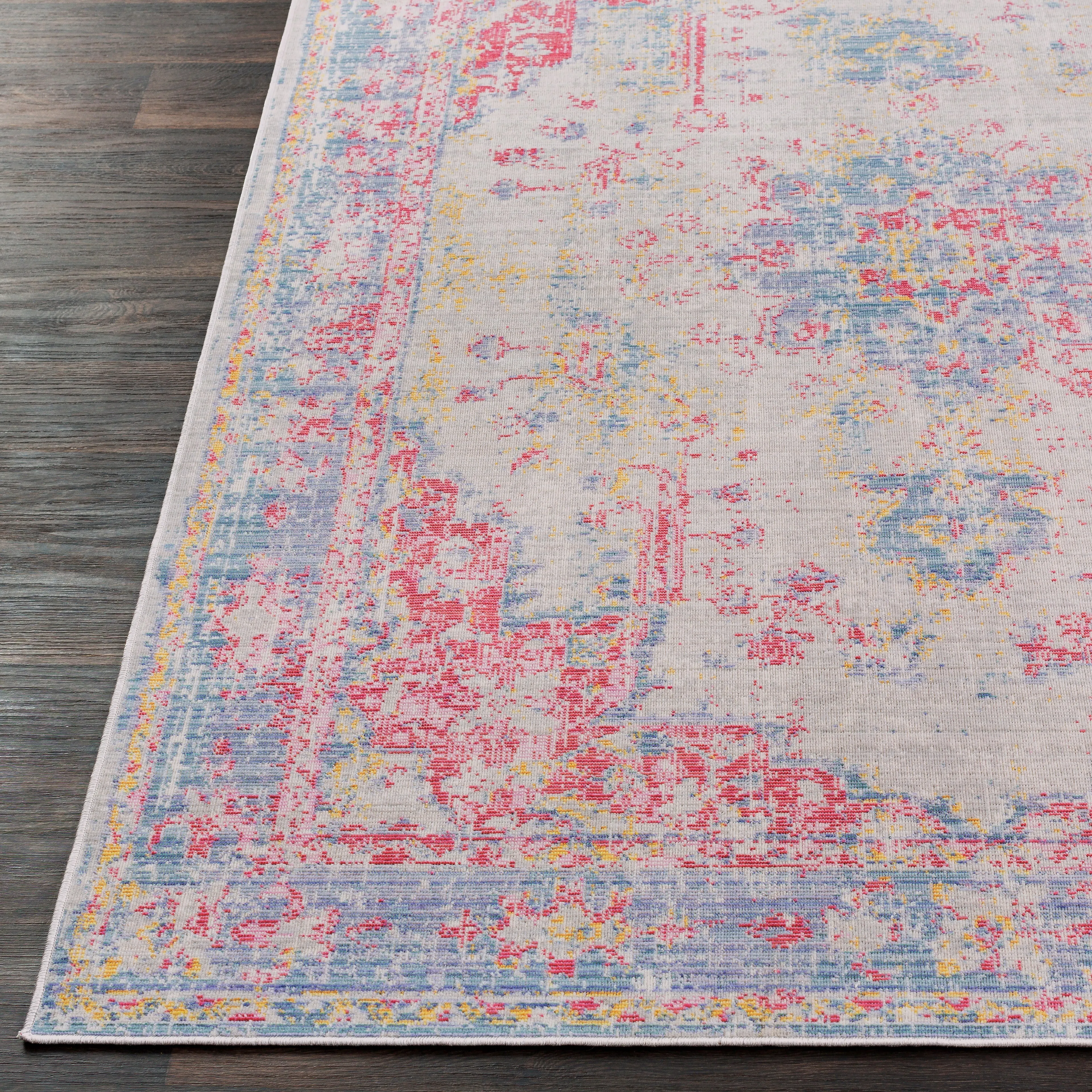 Antioch Rug in Purple & Pink