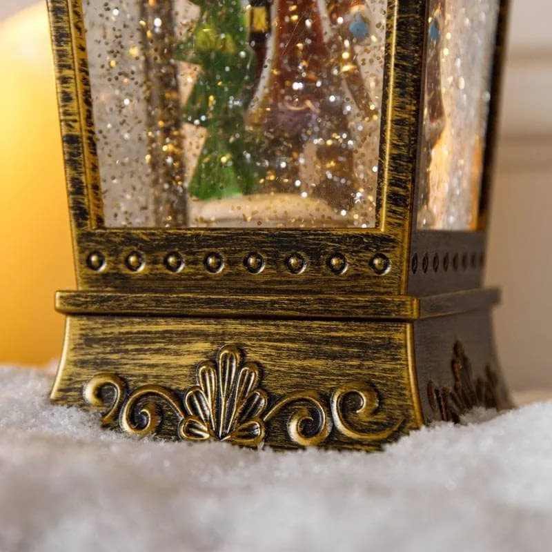 Antique Santa Water Spinner Lantern - 24cm