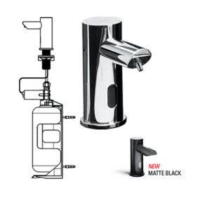 ASI 0394-1A Ez Fill -Stand Alone FOAM Soap Dispenser (Batt./not incl) Polished Finish, 1L