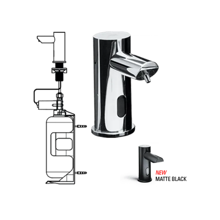 ASI 0394-1AC EZ Fill -Stand Alone FOAM Soap Dispenser (AC) Polished Finish, 1L