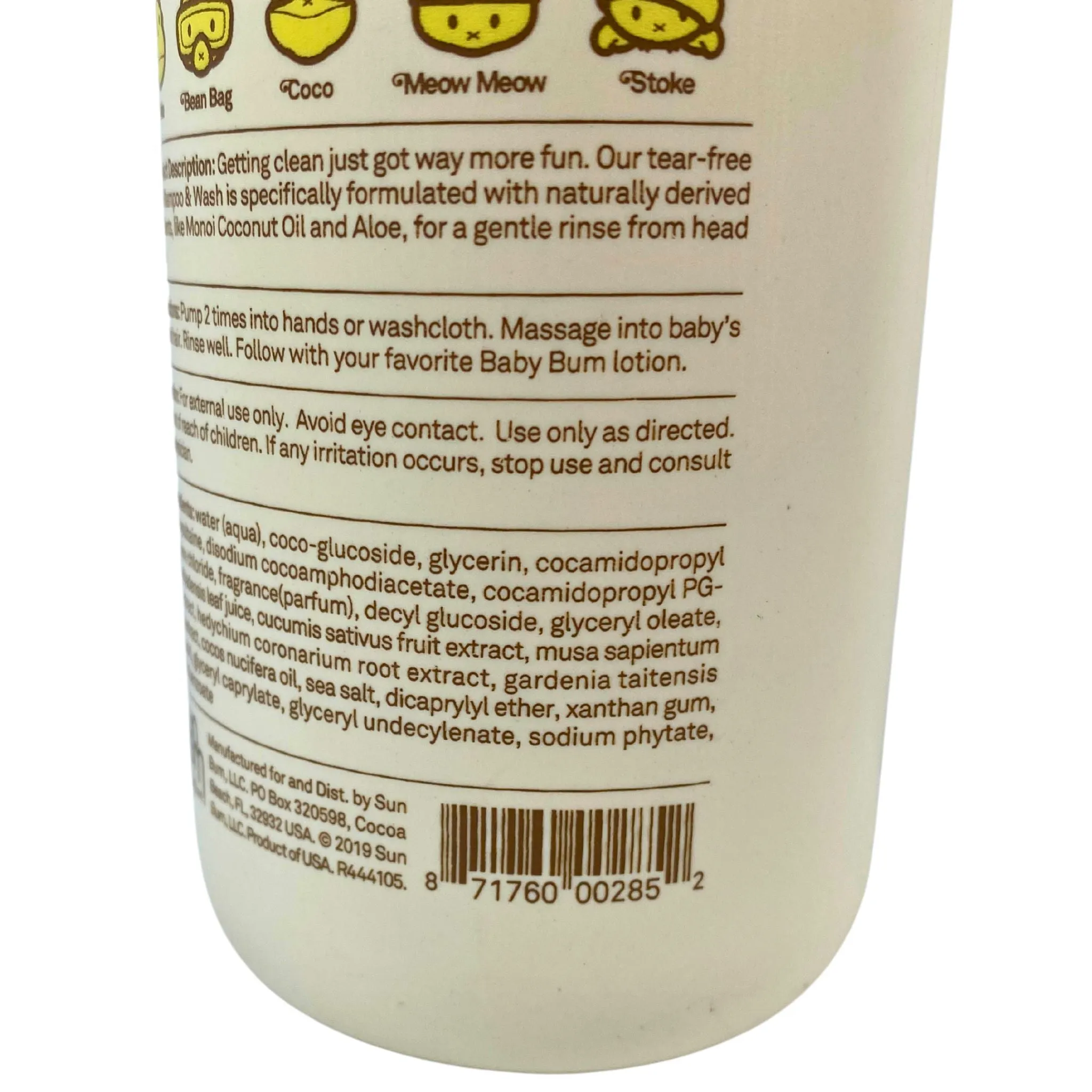 Baby Bum Foam Shampoo & Wash Green Coconut Plant Based 12OZ (48 Pcs Lot)