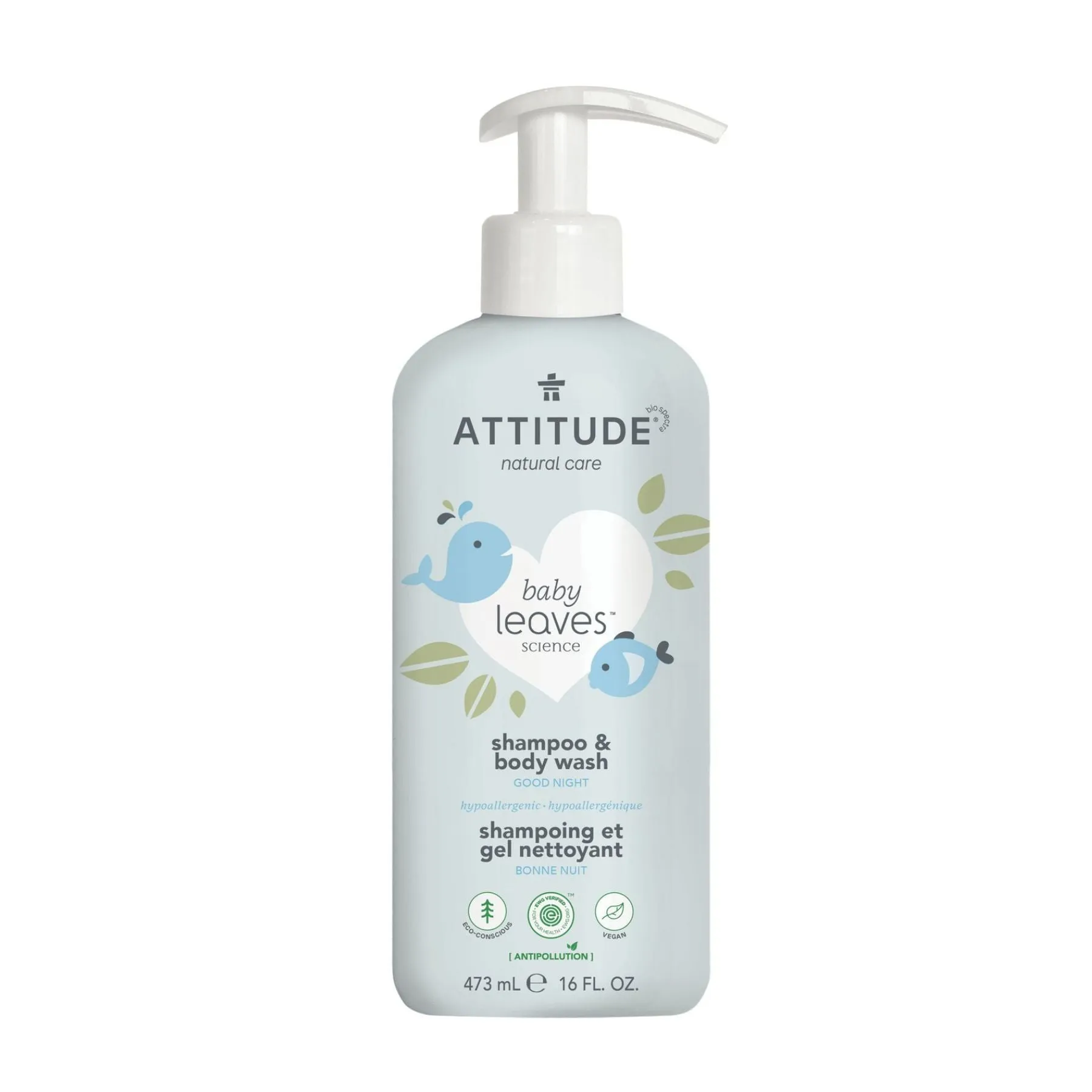 Baby Leaves Natural 2-in-1 Natural Shampoo and Body Wash