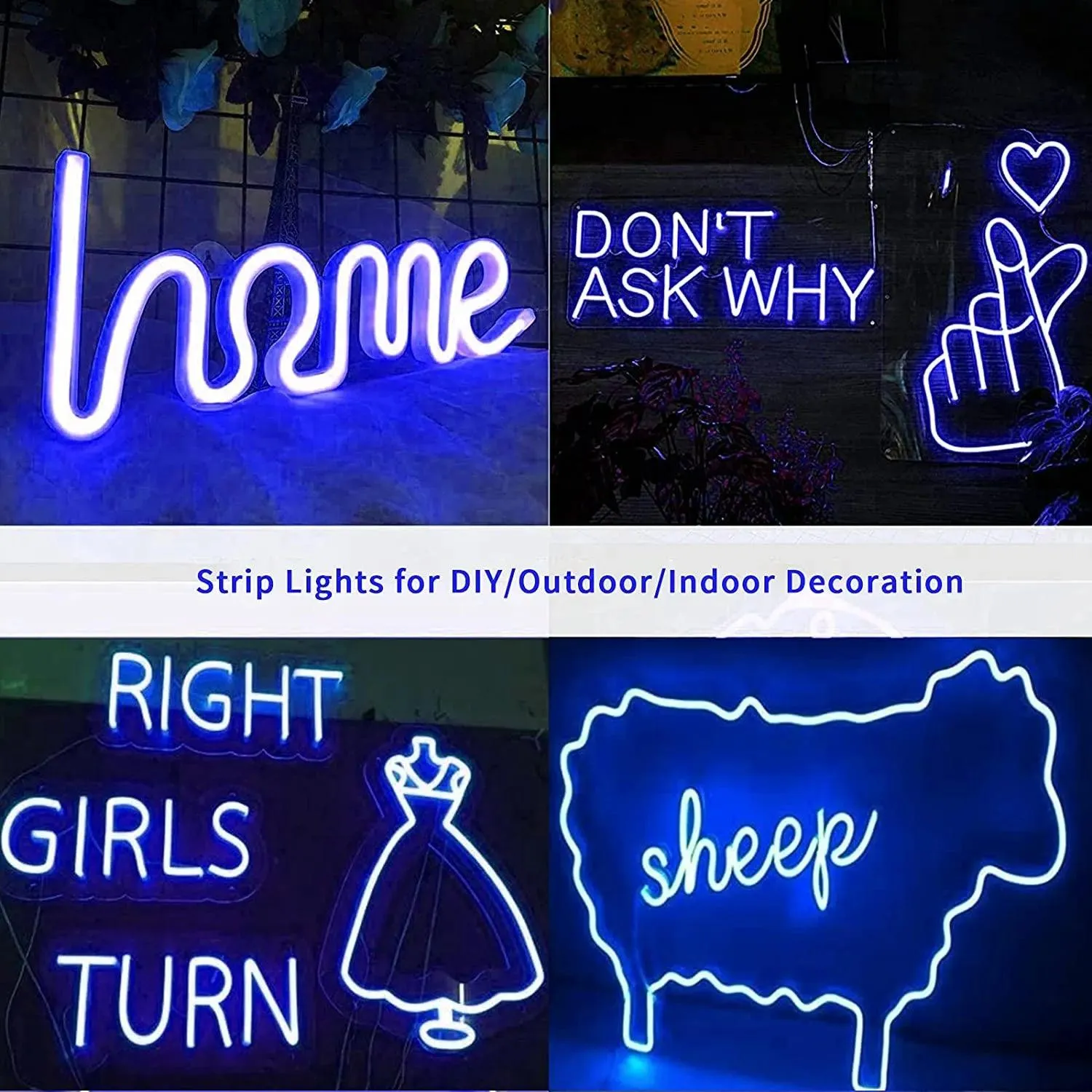 Blue LED Neon Flex DC 12V IP65 Waterproof 8x16mm 120 LEDs/M