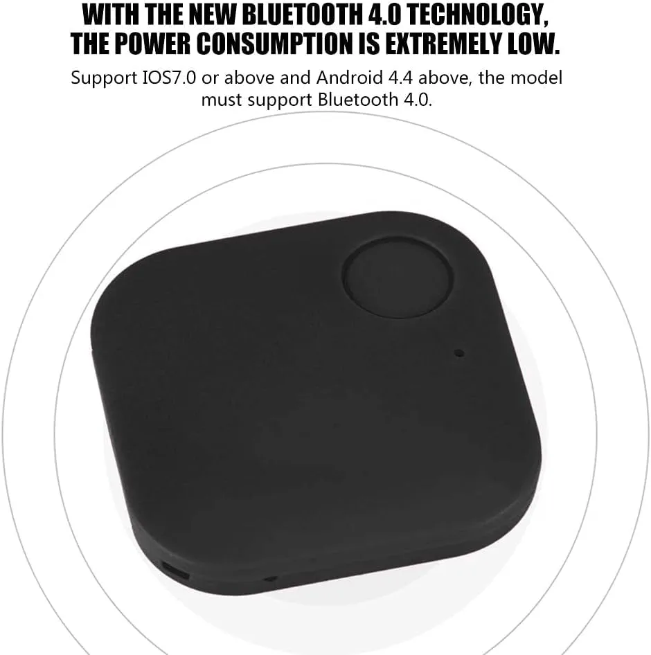 Bluetooth Finder Key Tile Tracker Key Child Pet Finder Anti-Lost GPS Locator Bluetooth Smart Trackers Purse Luggage Tracker anti Lost Reminder(Black)
