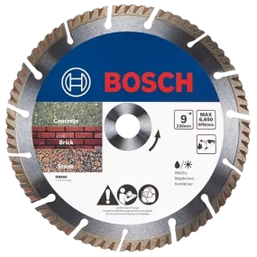 Bosch DB944 9" Premium Turbo Segmented Rim Diamond Abrasive Blades