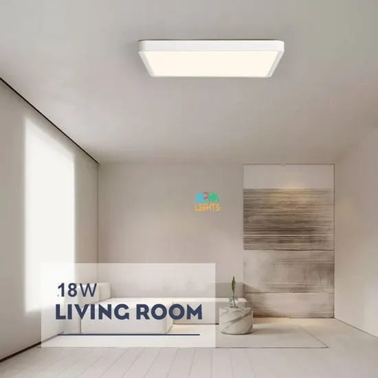 Ceiling Lights 36W, Super Bright Square LED Ceiling Light, Daylight White 6000K, IP44 Waterproof Bathroom Light, for Office, Living Room, Bedroom, Kitchen, Bathroom, Hallway