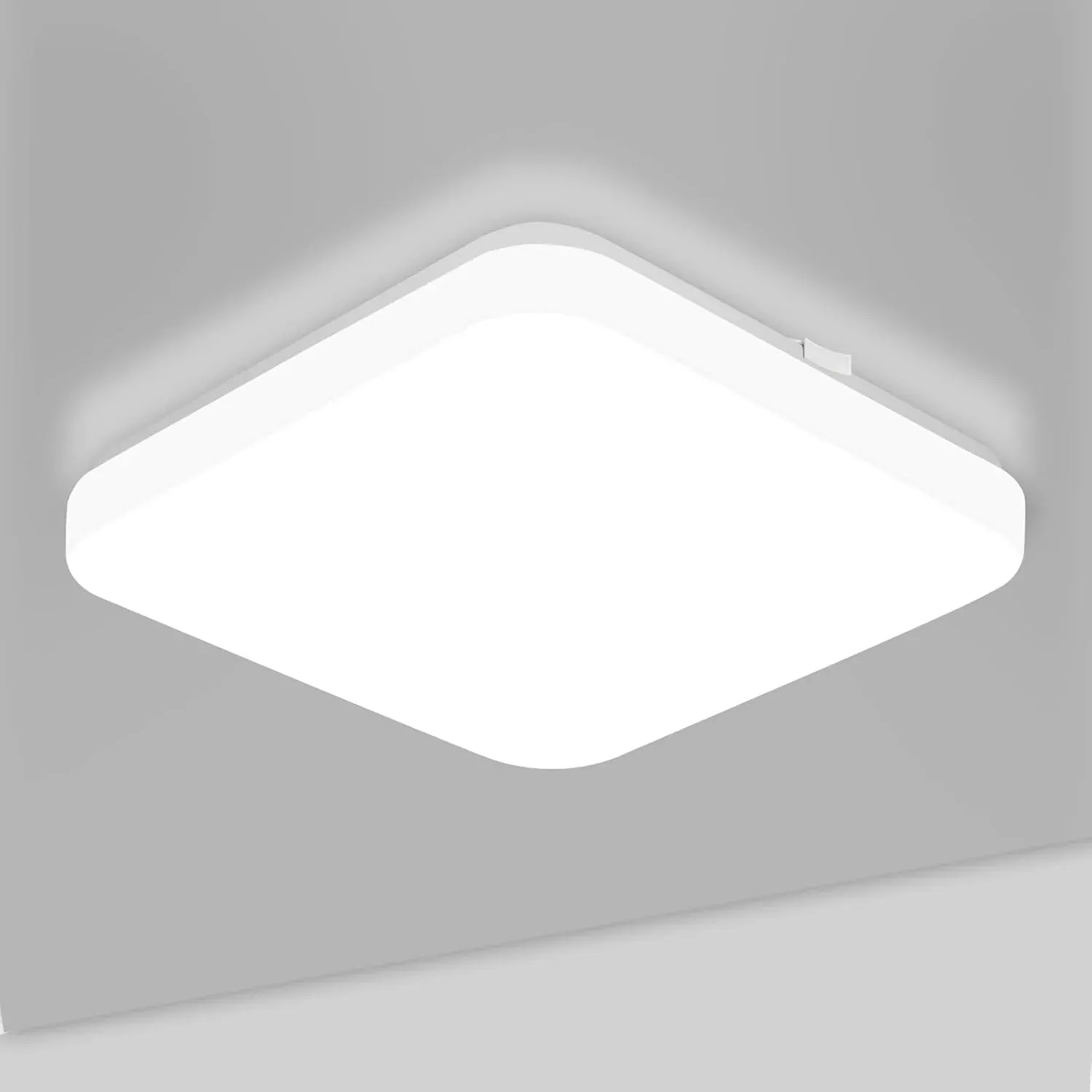 Ceiling Lights 36W, Super Bright Square LED Ceiling Light, Daylight White 6000K, IP44 Waterproof Bathroom Light, for Office, Living Room, Bedroom, Kitchen, Bathroom, Hallway