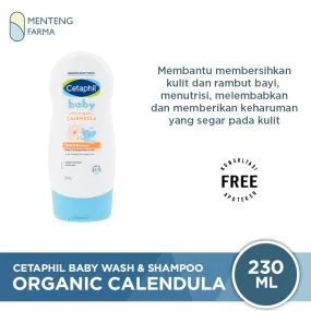 Cetaphil Baby Wash & Shampoo with Organic Calendula 230 mL - Sabun & Shampoo Perawatan Kulit Bayi