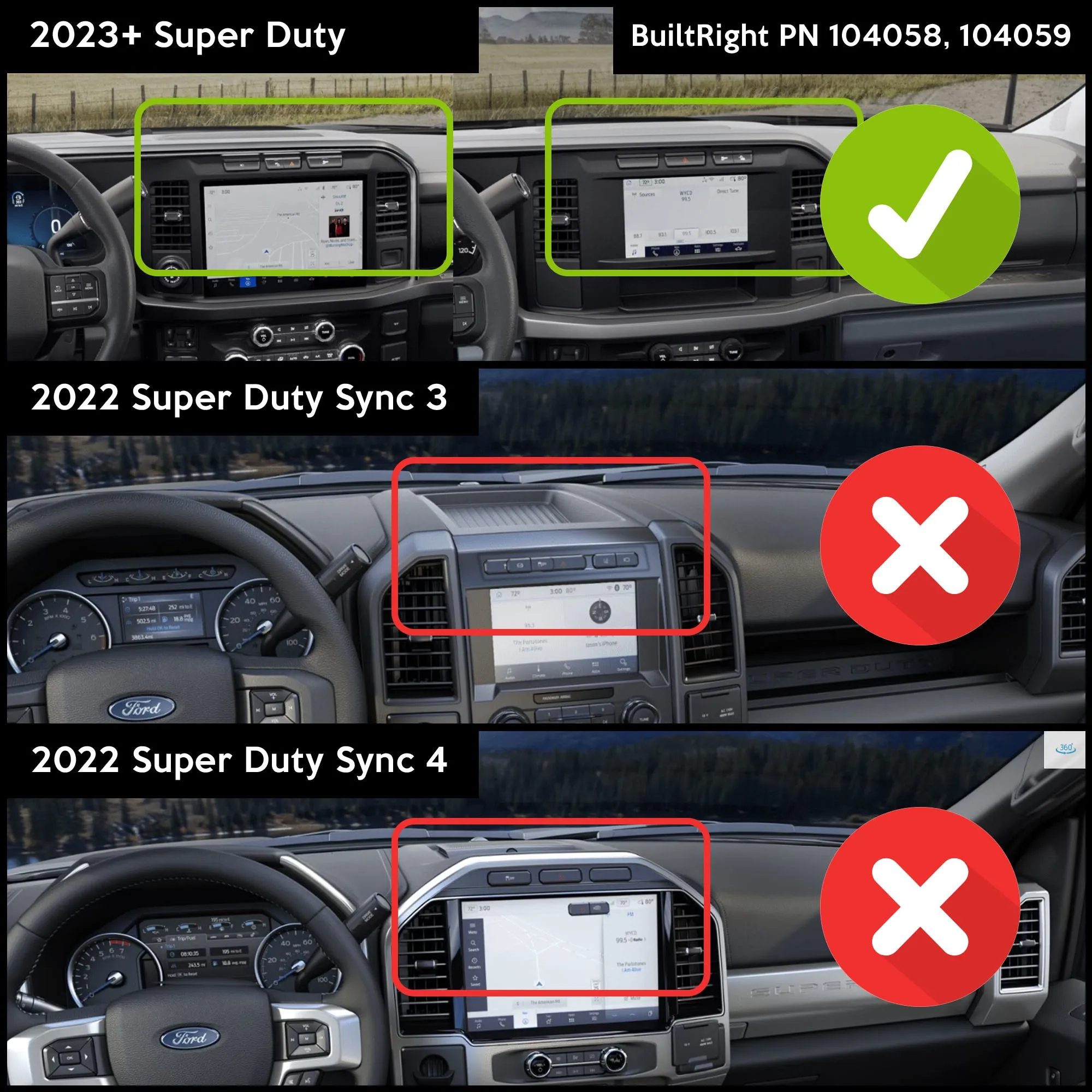 Dash Mount | Ford Super Duty F-250, F-350, F-450 2023 