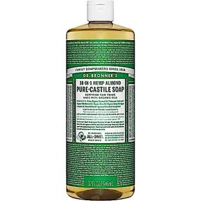 Dr Bronner’s, Organic Castile Liquid Soap Almond, 32 Oz