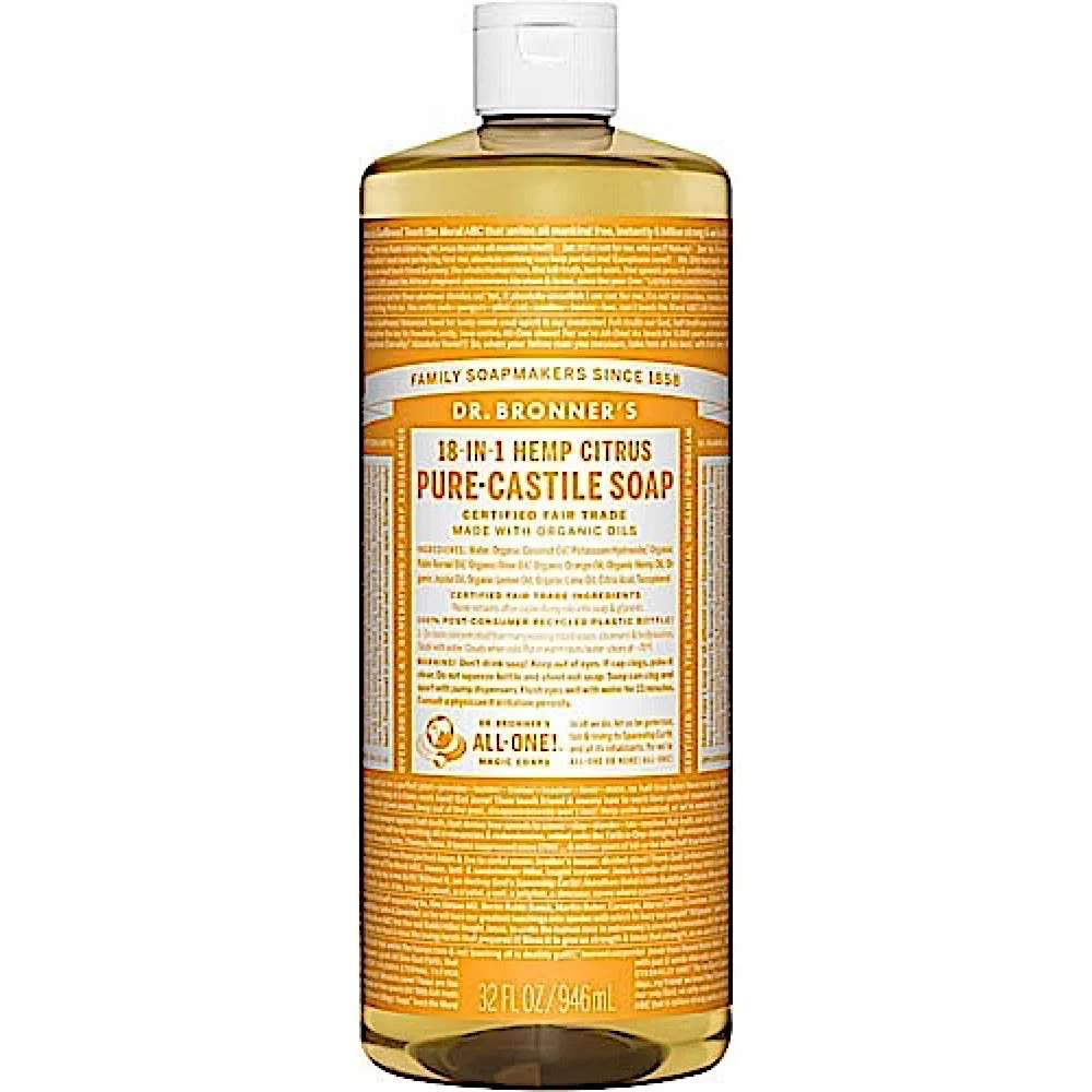 Dr Bronner’s, Organic Castile Liquid Soap Citrus Orange, 32 Oz