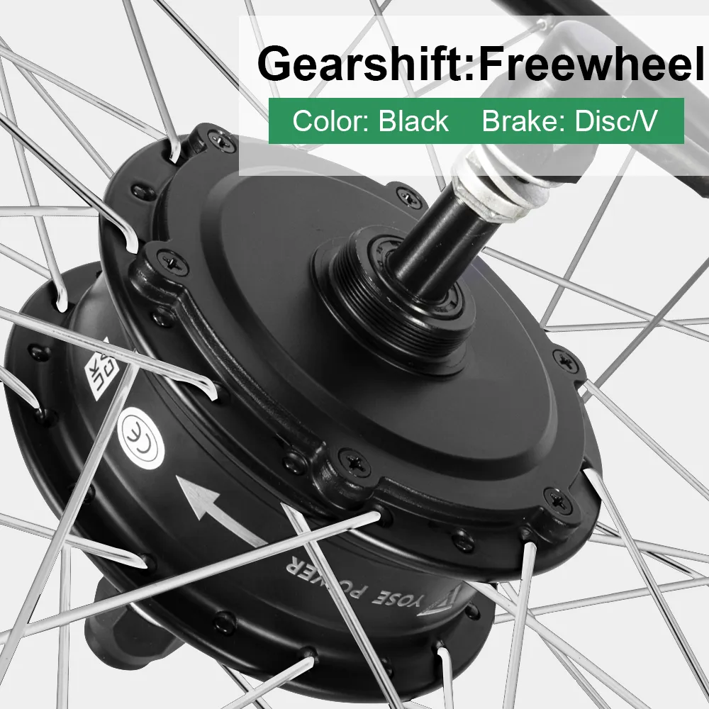 E-Bike Conversion Kit 36V 350W 26"/27.5"/28" Rear Freewheel Motor Bicycle Hub Motor Kit