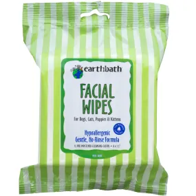 EarthBath Hypoallergenic Fragrance Free Facial Wipes for Dogs and Cats