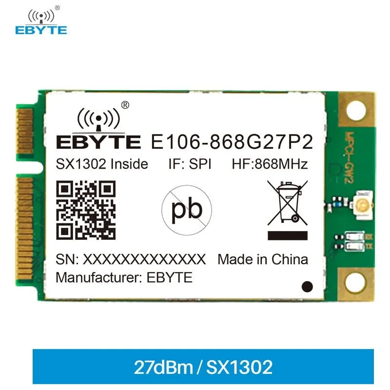 EBYTE E106-868G27P2 SX1302 868MHz SPI PCI-e LoRa Long-range Communicator Radio LoRa Module Wireless Transceiver Ebyte Transmitter