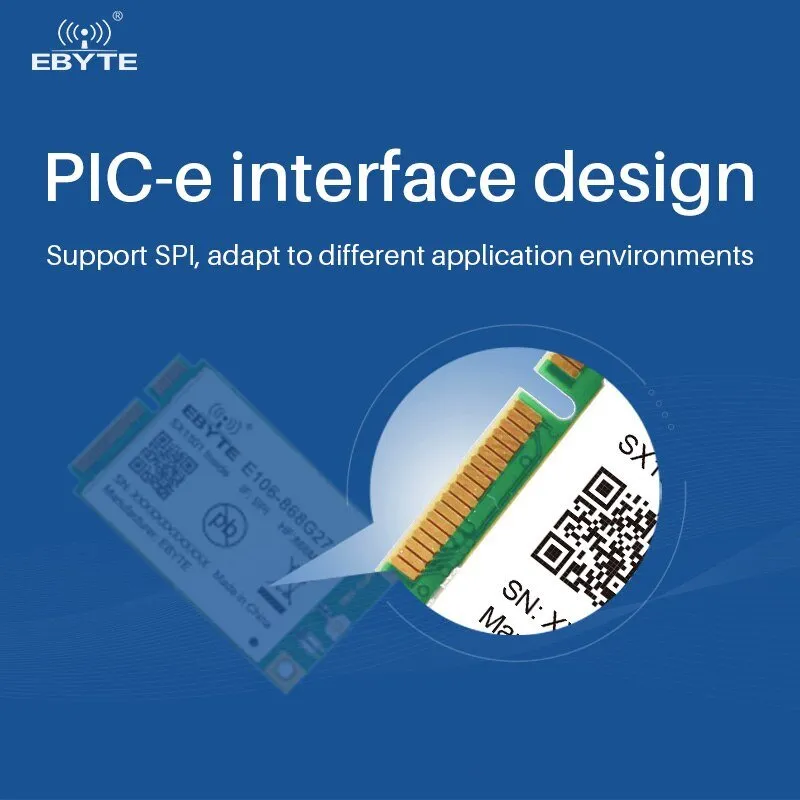 EBYTE E106-868G27P2 SX1302 868MHz SPI PCI-e LoRa Long-range Communicator Radio LoRa Module Wireless Transceiver Ebyte Transmitter