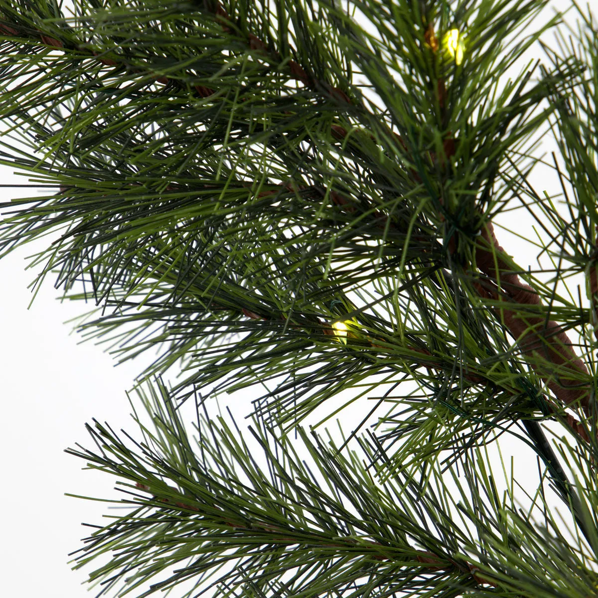 Faux Pine Sprig Garland with LED Lights - Battery Powered