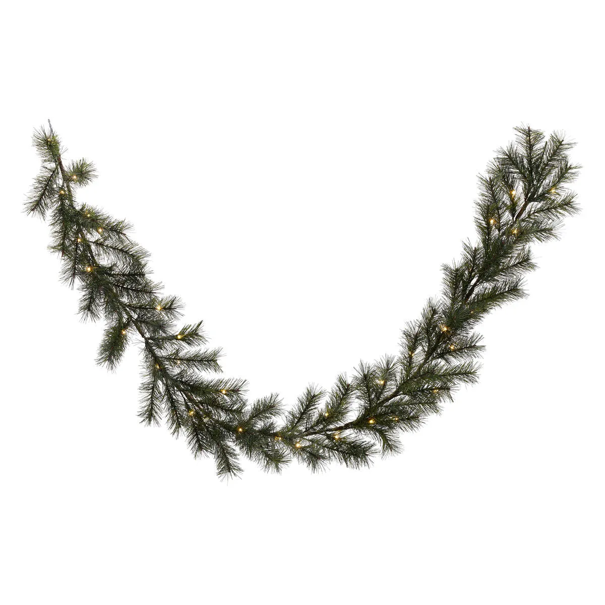 Faux Pine Sprig Garland with LED Lights - Battery Powered